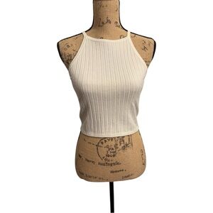 H&M Cropped Ribbed Tank Top